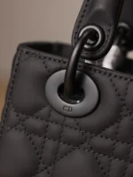 Dior Lady Matte Women's Black Handbag 20cm - Image 7