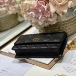 Dior Woc Women's Black Handbag with Gold Lock 20×11.5×3.5cm - Image 7