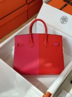 Hermes Birkin 25 Pink/Red Epson Leather Gold Hardware - Image 3
