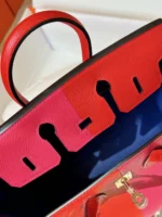 Hermes Birkin 25 Pink/Red Epson Leather Gold Hardware - Image 6