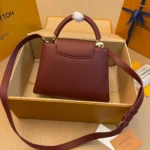 Louis Vuitton LV Capucines Womans Dark Red Handbags 27x21x10cm - Image 2