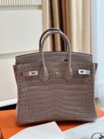 Tui Xach Hermes Birkin Crocodile Like Auth Nu Da Ca Sau 25cm 1 2