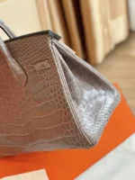 Tui Xach Hermes Birkin Crocodile Like Auth Nu Da Ca Sau 25cm 2 2