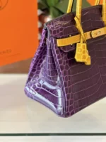 Tui Xach Hermes Birkin Crocodile Mix 2 Mau Like Auth Van Da Ca Sau 30cm 4 1