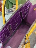 Tui Xach Hermes Birkin Crocodile Mix 2 Mau Like Auth Van Da Ca Sau 30cm 6 1