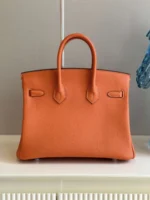 Hermes Birkin 25 Orange Togo Leather Palladium Hardware - Image 3