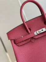 Hermes Birkin PHW Da Togo Handbags Dark Red 25cm - Image 5