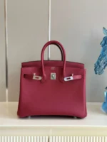 Hermes Birkin PHW Da Togo Handbags Dark Red 25cm - Image 6