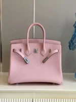 Hermes Birkin 25 Rose Pink Togo Leather Palladium Hardware - Image 4