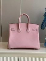 Hermes Birkin 25 Rose Pink Togo Leather Palladium Hardware - Image 5