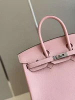 Hermes Birkin 25 Rose Pink Togo Leather Palladium Hardware - Image 3