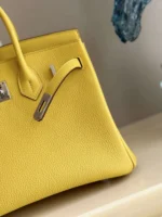Hermes Birkin PHW Da Togo Yellow Replica 11 Handbags 25cm - Image 4