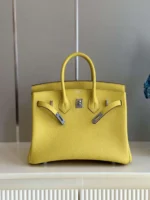 Hermes Birkin PHW Da Togo Yellow Replica 11 Handbags 25cm - Image 6