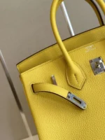 Hermes Birkin PHW Da Togo Yellow Replica 11 Handbags 25cm - Image 3