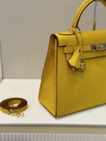 Hermes Kelly 25 Lime Fluo Yellow Epsom Gold Hardware - Image 2