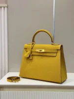 Hermes Kelly 25 Lime Fluo Yellow Epsom Gold Hardware - Image 8