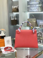 Hermes Kelly 28 Pink Rose Epsom Leather Palladium Hardware - Image 7