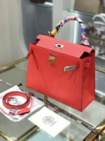 Hermes Kelly 28 Pink Rose Epsom Leather Palladium Hardware - Image 2