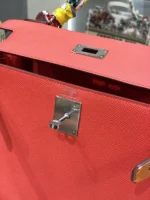 Hermes Kelly 28 Pink Rose Epsom Leather Palladium Hardware - Image 3