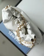 Chanel 11 Handbag 22 Shopping Womans White Smooth Leather 35cm - Image 2