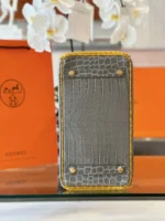 Hermes Birkin 30 Gray/Gold Genuine Crocodile Leather Gold Hardware - Custom Made - Image 5