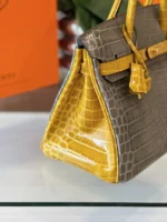 Hermes Birkin 30 Gray/Gold Genuine Crocodile Leather Gold Hardware - Custom Made - Image 3
