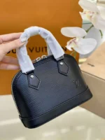 Louis Vuitton LV Alma Handbags Womans Black 18cm - Image 3