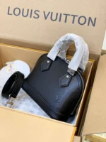 Louis Vuitton LV Alma Handbags Womans Black 18cm - Image 4