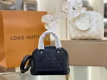 Louis Vuitton LV Alma Handbags Womans Black 18cm - Image 7