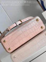 Louis Vuitton LV Capucines BB Like Auth Crocodile Leather Pink Handbags 27cm - Image 4