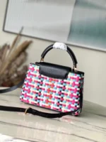 Louis Vuitton LV Capucines Plaid Pattern Handbags 27x18x9cm - Image 3