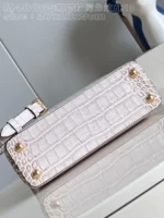 Louis Vuitton LV Capucines Crocodile Leather Handbag with Gold Buckle 31cm - Image 10