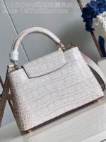 Louis Vuitton LV Capucines Crocodile Leather Handbag with Gold Buckle 31cm - Image 3