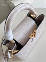 Louis Vuitton LV Capucines Crocodile Leather Handbag with Gold Buckle 31cm - Image 4