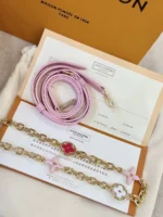 Louis Vuitton LV Capucines Like Auth Handbags Pink Lock Gold 21cm - Image 6