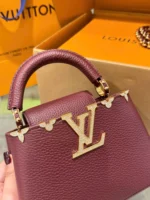 Louis Vuitton LV Capucines Handbags Stone Pattern 21cm - Image 2