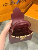 Louis Vuitton LV Capucines Handbags Stone Pattern 21cm - Image 6