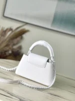 Louis Vuitton LV Capucines Handbags White Leather 21cm - Image 3