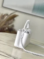 Louis Vuitton LV Capucines Handbags White Leather 21cm - Image 2