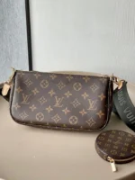 Louis Vuitton LV Multi Pochette Handle Fabric Green Handbags Monogram 24x16x6cm - Image 4