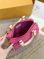 Louis Vuitton LV Nano Speedy Pink Shiny Leather Handbags 16x10x7,5cm - Image 2