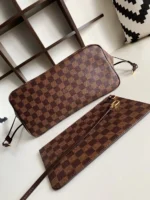 Louis Vuitton LV Neverfull Checkered Pattern Handbags 32x29x17cm - Image 9