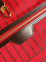 Louis Vuitton LV Neverfull Checkered Pattern Handbags 32x29x17cm - Image 4