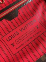 Louis Vuitton LV Neverfull Checkered Pattern Handbags 32x29x17cm - Image 5