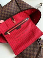 Louis Vuitton LV Neverfull Checkered Pattern Handbags 32x29x17cm - Image 3