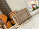 Louis Vuitton LV Vavin Super High Quality Brown Women's Handbag with Sunken Monogram Pattern 25x18x10cm - Image 8
