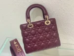 Tui Xach Nu Cao Cap Dior Lady ABC Mau Do Dun Da Mem 20cm 3 1