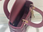 Tui Xach Nu Cao Cap Dior Lady ABC Mau Do Dun Da Mem 20cm 6 1