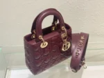 Tui Xach Nu Cao Cap Dior Lady ABC Mau Do Dun Da Mem 20cm 8 1
