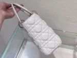 Tui Xach Nu Cao Cap Dior Lady ABC Mau Trang Da Mem Min 20cm 4 1